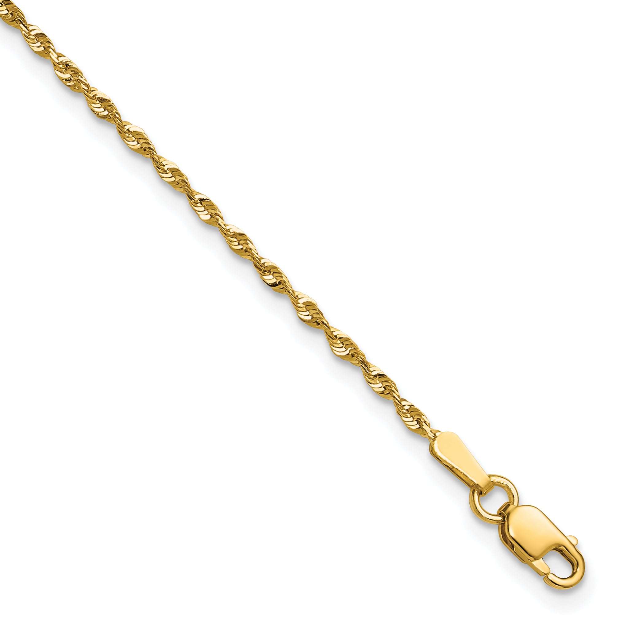 10k 1.5mm Extra-Light D/C Rope Chain Anklet