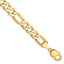 10K 10mm Flat Figaro Chain