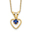 10k Madi K 3mm Sapphire Heart Birthstone Necklace