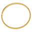 10k 4/16 Oversize High Polished 6mm Hinged Bangle Bracelet