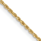 10K None 1.15mm Rope Chain Necklace - 24 in