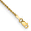 10k 1.50mm Regular Rope Chain Anklet
