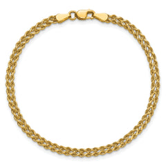 10k 3.0mm Wide Double Strand Rope Bracelet