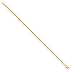 10k 1.75mm Diamond-cut Rope Chain Anklet