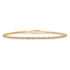 10k 1.75mm Diamond-cut Rope Chain Anklet