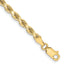 10K None 3.25mm Rope Chain - 9 in