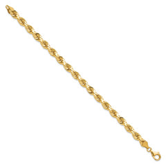 10k 6.5mm Diamond-cut Rope Chain