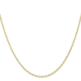 10k 1.35mm Carded Cable Rope Chain