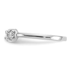 10K White Gold CZ Toe Ring