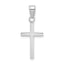 10k White Gold 3-D Cross Pendant