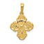 Four Way Medal Pendant in 10K Yellow Gold, 29mm - Sophia Jewelers