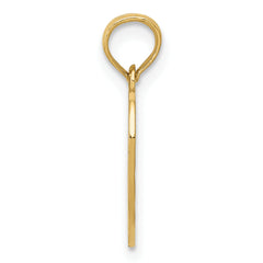 10K Polished Basket Weave Pattern Heart Pendant