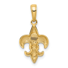 10k Fleur De Lis Pendant