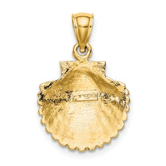 10k Scallop Shell Pendant