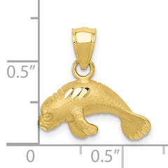 10K Manatee Pendant