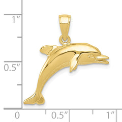 10k Jumping Dolphin Pendant