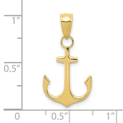10k Anchor Pendant
