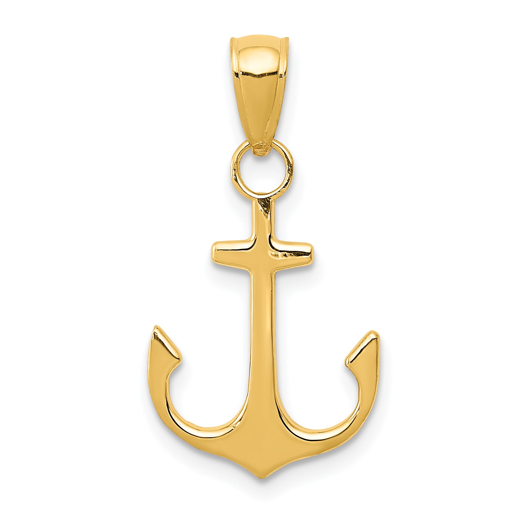 10k Anchor Pendant