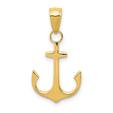 10k Anchor Pendant