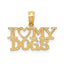 10K I HEART MY DOGS Pendant