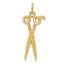 10k Scissors Charm