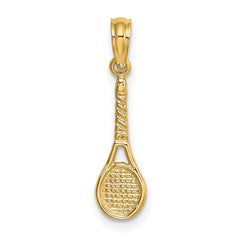 10K Tennis Racquet Pendant
