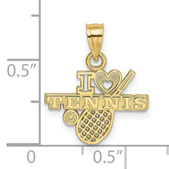 10K I HEART TENNIS Charm