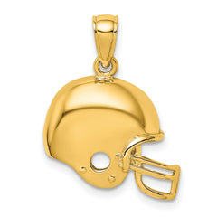 10K Football Helmet Pendant