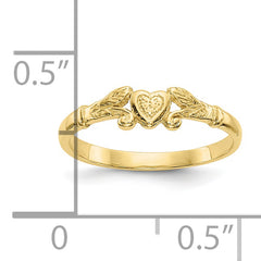 10k Heart Baby Ring