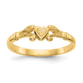 10k Heart Baby Ring