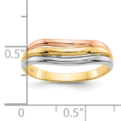 10K Tri-Color Open Fancy Ring