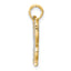10K None and White Rhodium Butterfly Charm - view 2