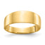 10K 3-6mm Flat-top Tapered Cigar Band Ring