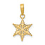 10k Small Snowflake Pendant