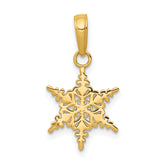 10k Small Snowflake Pendant