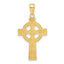 Celtic Cross with Eternity Circle Pendant in 10K Yellow Gold, 32mm - Sophia Jewelers