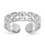10K White Gold Polished w/ Design Toe Ring