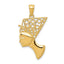 10K None Nefertiti with Filigree Crown Pendant