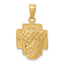 Jesus Head with Crown of Thorns Pendant in 10K Yellow Gold, 25mm - Sophia Jewelers