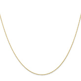 10K None 0.5mm Cable Chain Necklace - view 2