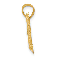 10k Diamond-cut Eagle Pendant