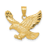 10k Diamond-cut Eagle Pendant