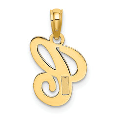 10K Polished C Script Initial Charm
