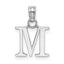 10K White Gold White Gold Polished M Block Initial Charm