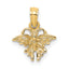 10K Textured Mini Butterfly Charm