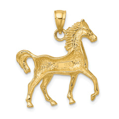 10K 2-D Polished Horse Charm