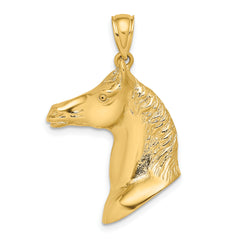 10K 3-D Polished Horse Head Charm