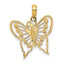 Cut-Out Butterfly Charm in 10K Yellow Gold, 19x17mm - Sophia Jewelers