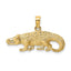 Alligator Charm in 10K Yellow Gold, 15mm Textured - Sophia Jewelers