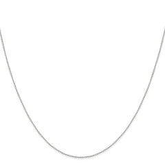 10k White Gold .42mm Carded Curb Chain